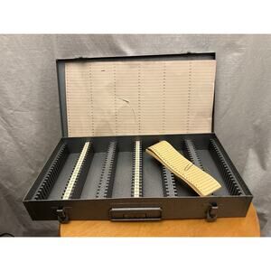 Vintage Brumberger Metal 35MM Slide Storage Carrying Case Model 1150